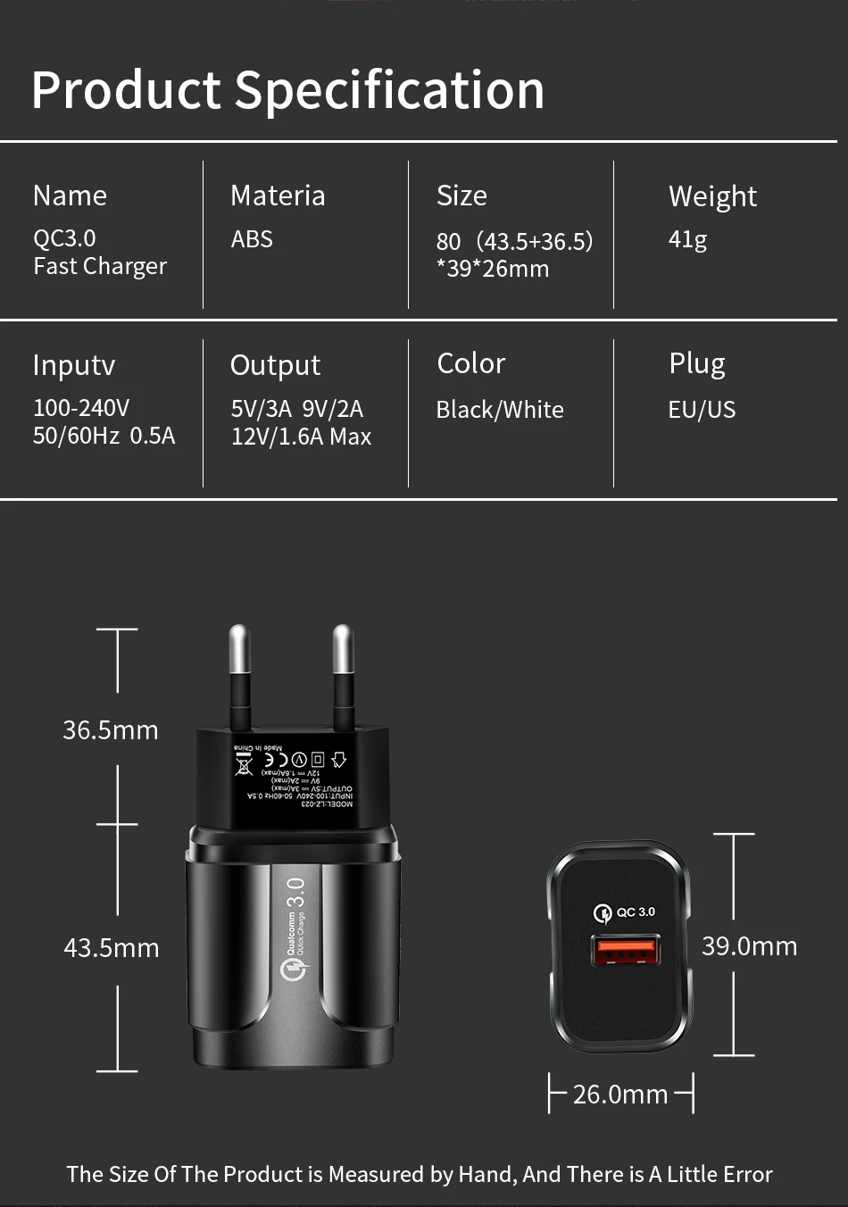 Fast charge qc 3.0. Usb fast charge.