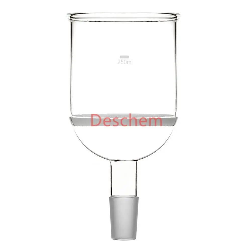250ml,24/40,glass Buchner Funnel,3 Coarse Filter,ground Joint,lab