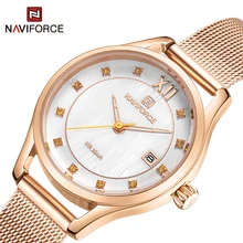 

NAVIFORCE Luxury Brand Rose Gold Women's Watches Casual Dress Ladies Quartz Wristwatch Female Waterproof Clock Relogio Feminino