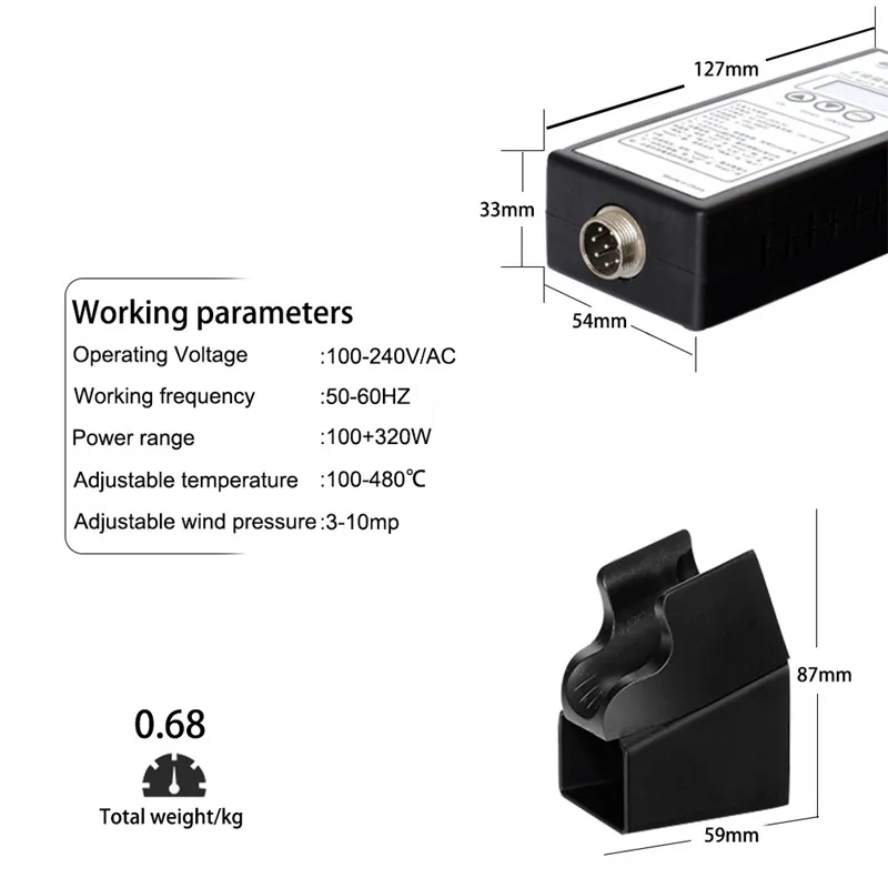 Cena Wysokiej jakości 220V przenośna przeróbka bga stacja lutownicza dmuchawa gorącego powietrza opalarka 8858 lepsza ręczna gorąca wiatrówka 6 sztuk dysza