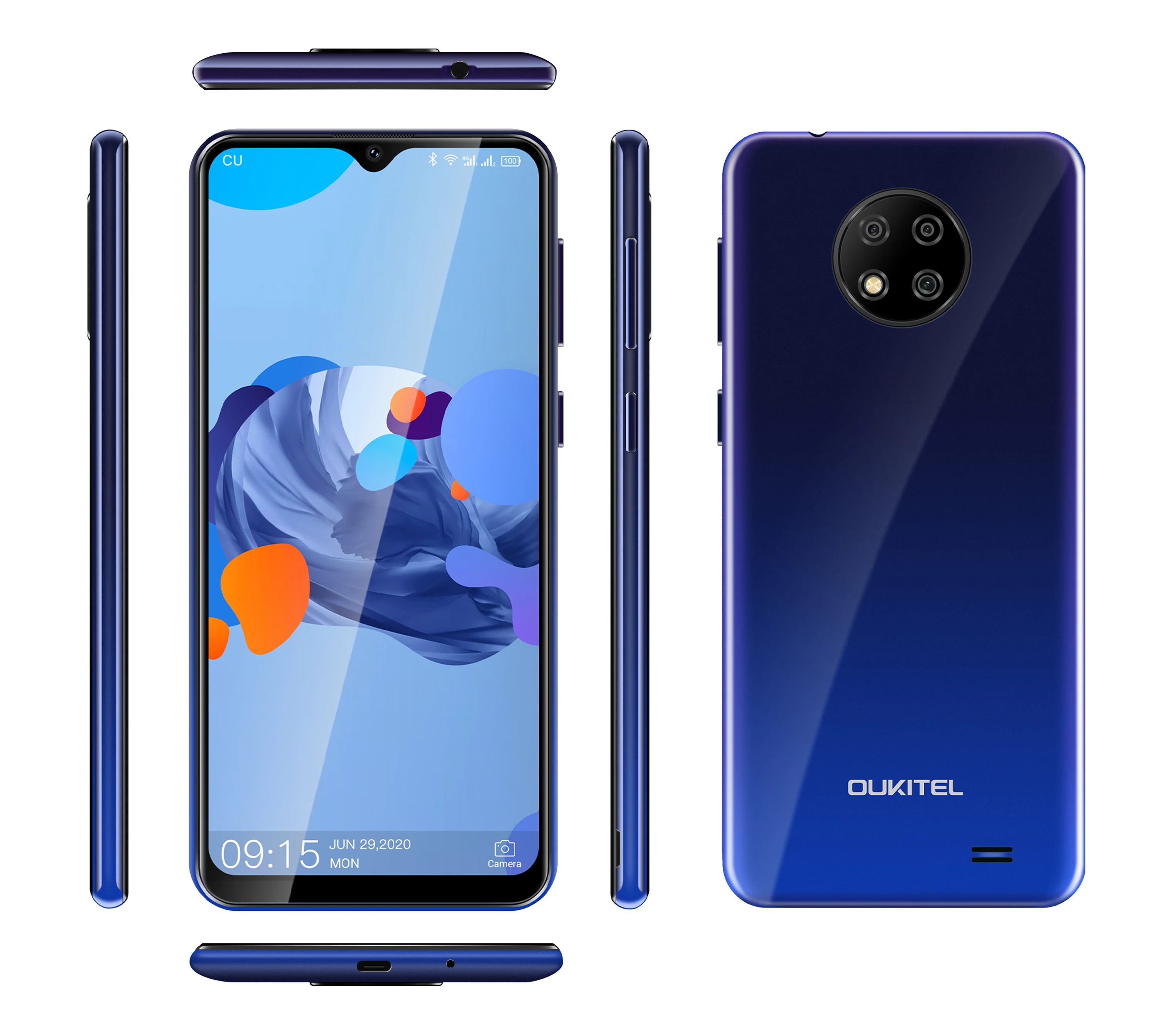 OUKITEL C19 6 49 ''HD + 2 Гб 16 Смартфон MTK6737 Ouad Core Android 10 0 мобильный телефон 4000 мАч TYPE