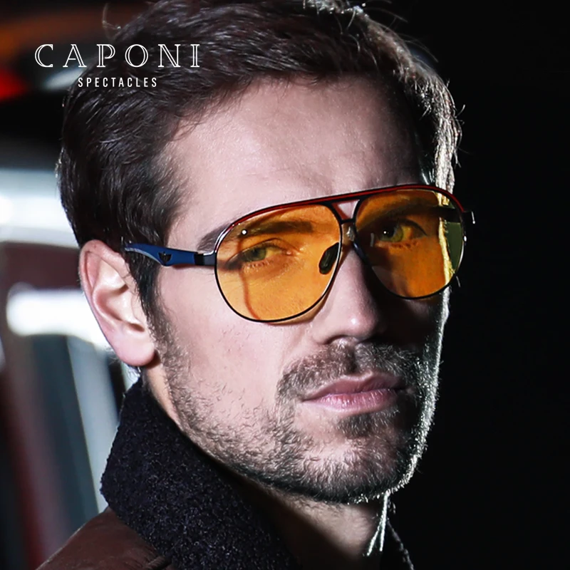 Очки солнцезащитные CAPONI BSYS8606 мужские фотохромные роскошные дизайнерские модные