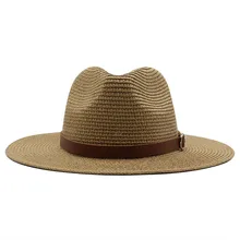 Kobiety kapelusz słońce kapelusz słomkowy na lato plaża 2020 moda na co dzień Panama kapelusz na plażę oddychająca regulacja liny damskie kapelusze przeciwsłoneczne dla kobiet tanie i dobre opinie oZyc Dla dorosłych Słomy Unisex Sun kapelusze Stałe Fedoras Panama Hat sun hat summer hat Spring Summer Autumn 56-58cm