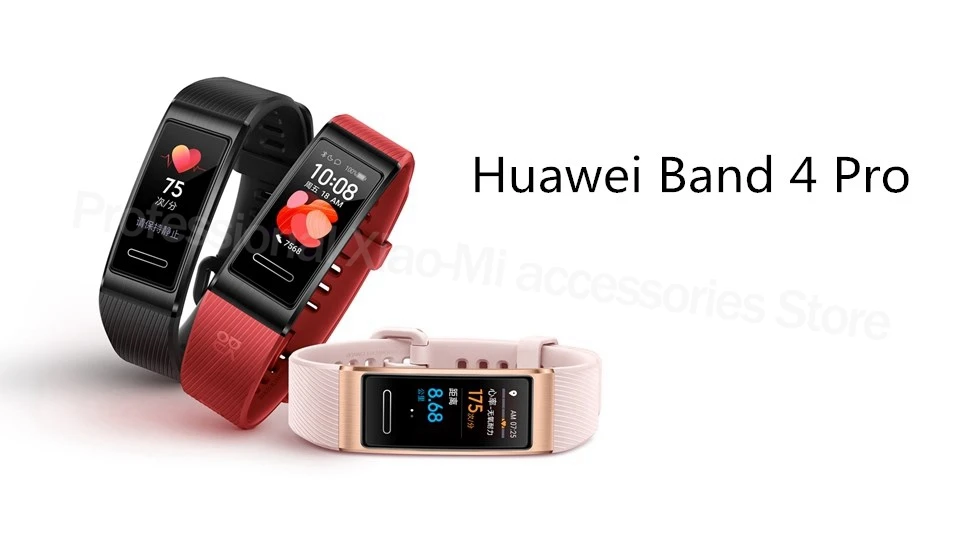 Смарт-браслет huawei Band 4 Pro gps 0,95 'с цветным циферблатом SpO2 с кислородом крови, Активный спортивный браслет для мониторинга здоровья