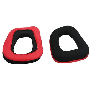

1 Pair Of Headphone Sponge Cover For Logitech Earpads For G230 G430 G930 G35 F450 Gaming Headset Black & Red