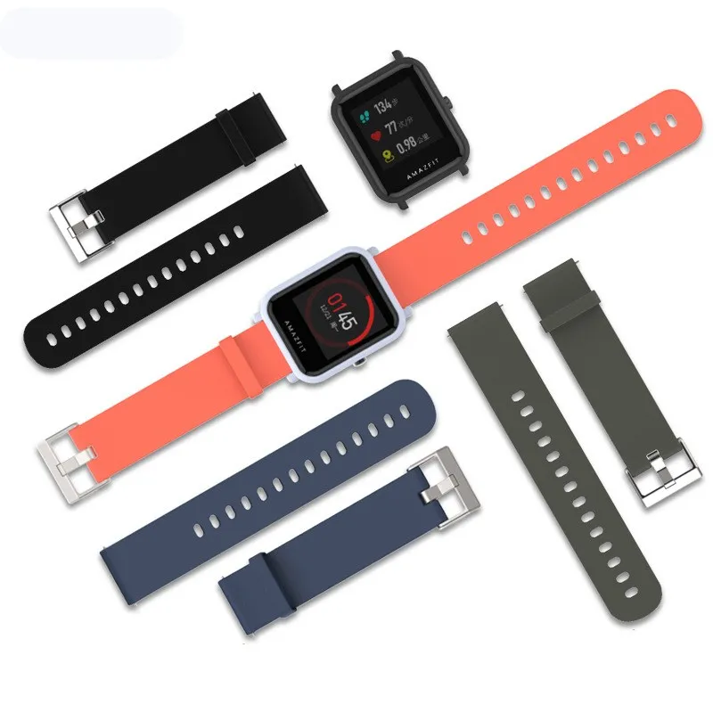 Ремешок силиконовый для смарт часов Xiaomi Huami Amazfit Bip 20 мм|Смарт-аксессуары| |