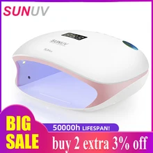 SUNUV SUN4S/4 Nail Lamp 48W UV LED Nail Dryer for Curing Gels Polish With Smart Sensor Manicure Nail Art Salon Equipment Brand