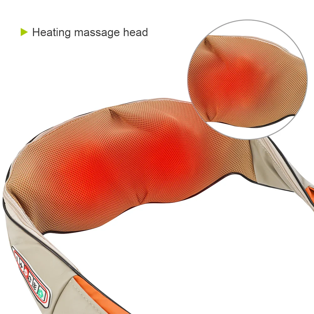 Электрический Массажер шиацу для спины, плеч, тела, шеи, массажер, многофункциональная шаль, инфракрасная, с подогревом, разминающий автомобиль/Домашний Массажер