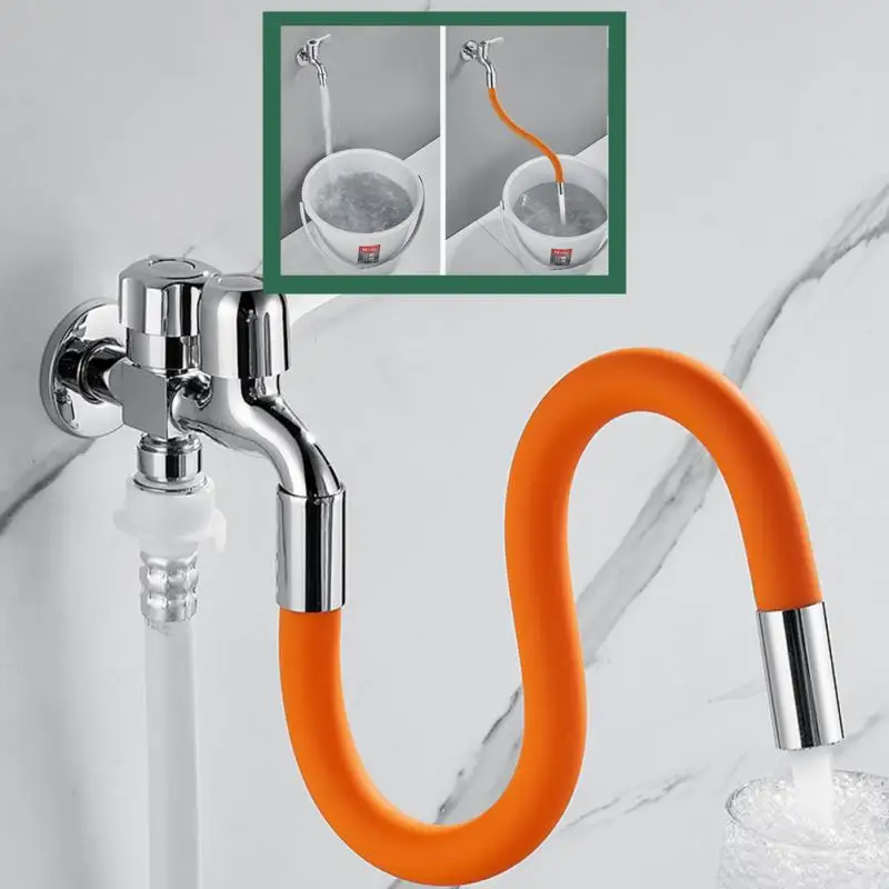 Kitchen Faucet Extension Extender 360 Rotatable Long Hose Portable