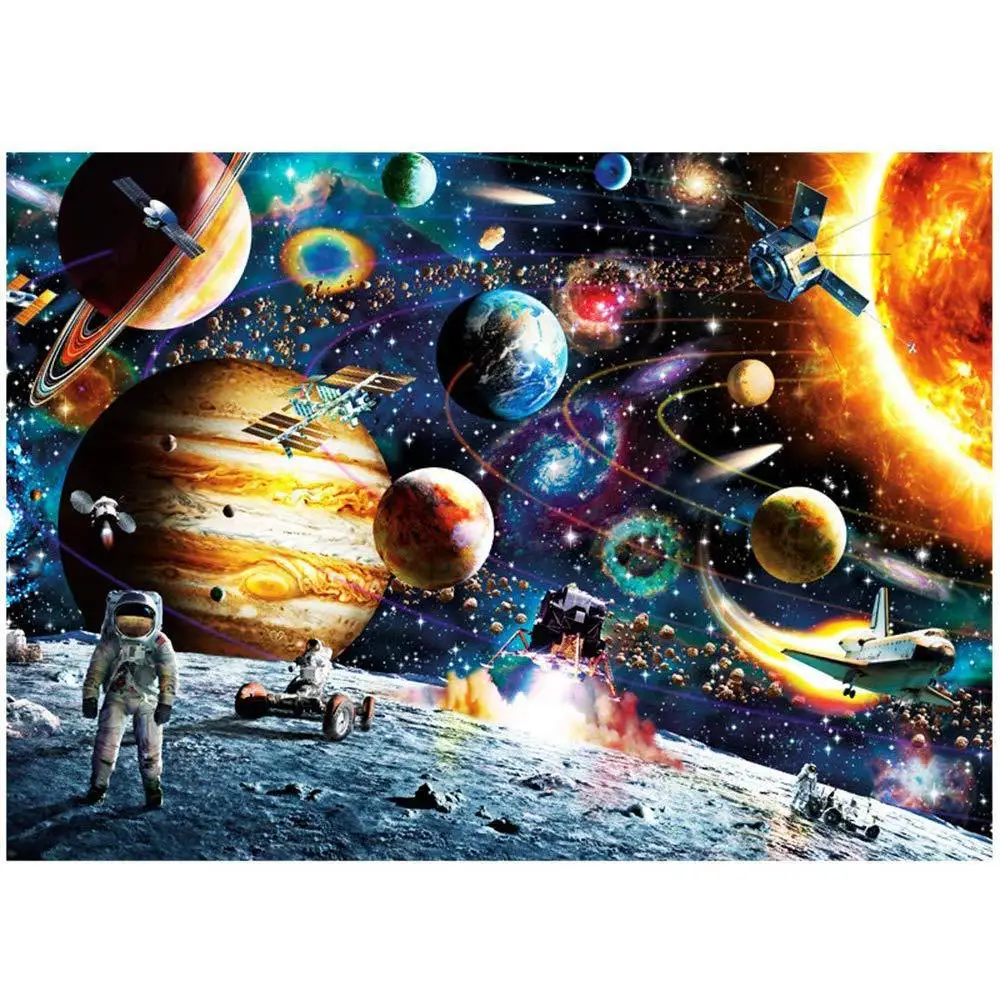 

1000 Pieces Jigsaw Puzzles Kids Brain Training Toys Scenery Space Stars Paper Puzzle Toy for Kids/Adults Relaxing Birthday Gift