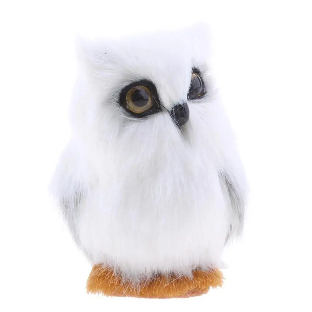 

KITPIPI Artificial Simulation Adornment Ornament Christmas Decoration White Owl Feather Pendant