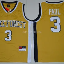 Новое поступление высокое качество NCAA Wake лес Chris Paul#3 футболки для колледжа Ограниченная серия майки S-XXXL