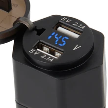 USB Port Charger Adapter Digital Display Plug