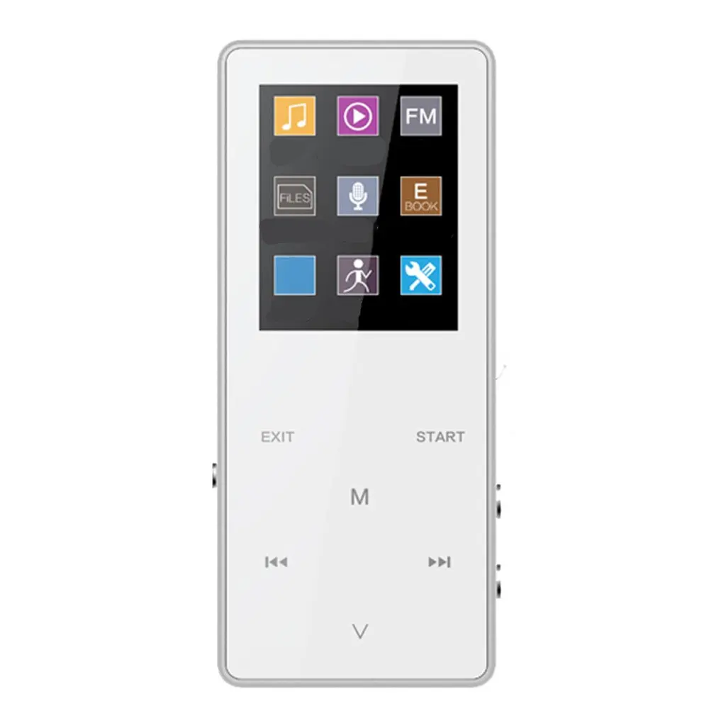 Белый Роскошный Металлический MP4 плеер Bluetooth плеер портативный тонкий MP3 MP4 медиа 1,8 дюймов 8 ГБ/16 Гб музыкальный плеер подарок FM Hi-Fi Walkman - Цвет: Белый