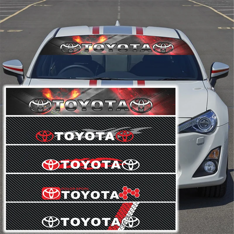 Car Front Rear Windshield Sticker Automobile Tuning for Toyota Corolla Yaris Rav4 Avensis Auris Camry C-hr 86 Accessories | Автомобили и