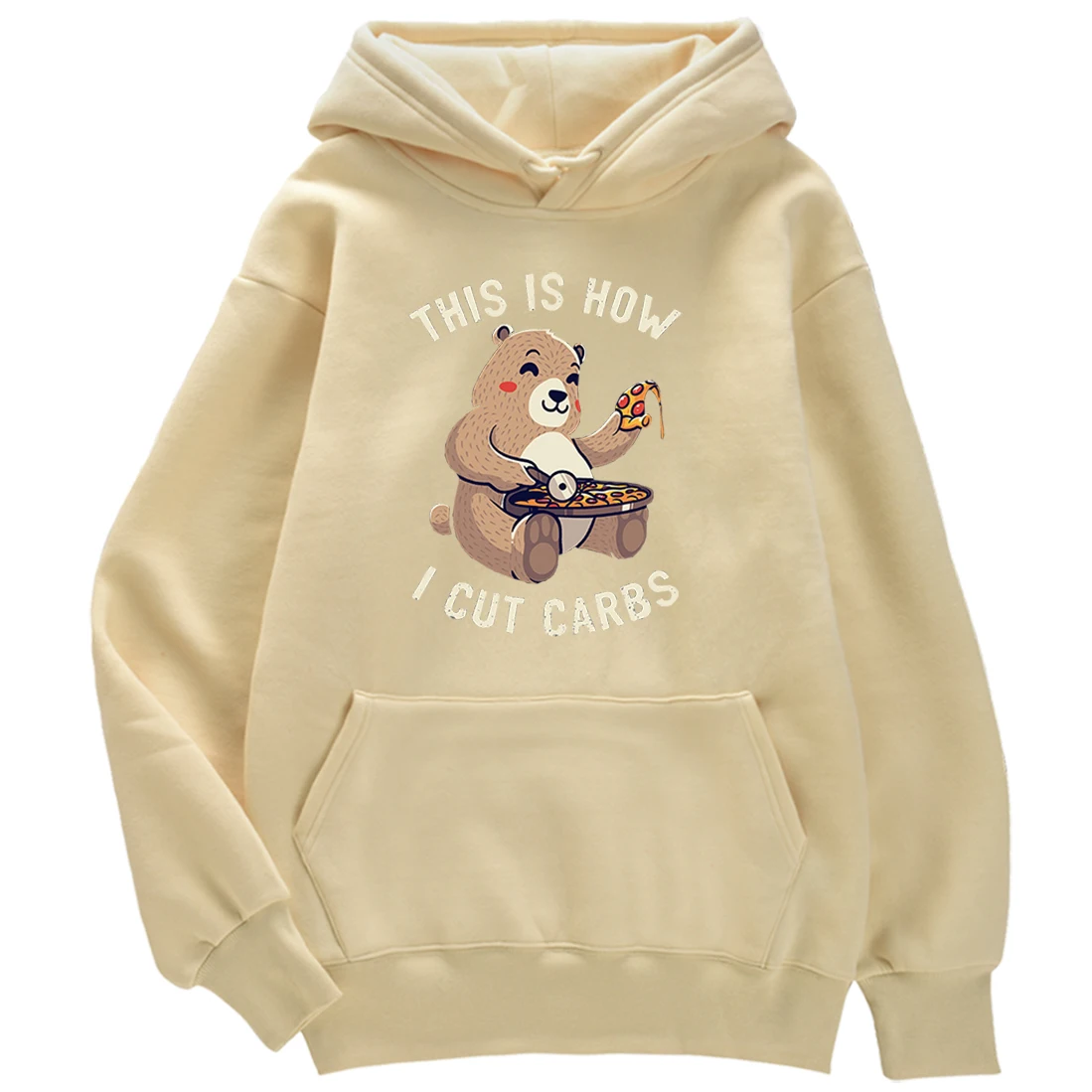 

Hoodie Bear Is Making Pizza Printing Warm 2020 New Women Hoodies Plus Size Cute Hoody For Girls Kpop Autumn Sweatshirts Womens