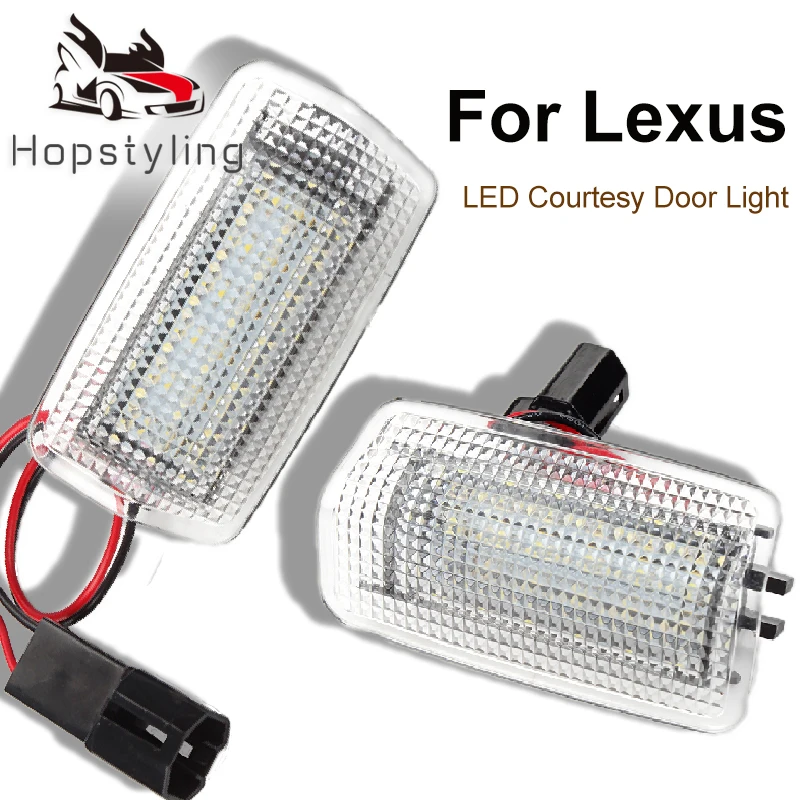 

2Pcs White Red Car LED Courtesy Door Light Footwell courtesy light For LEXUS LS ES IS LX RX GS GX LC RC250 Rx350 400 450 500 200