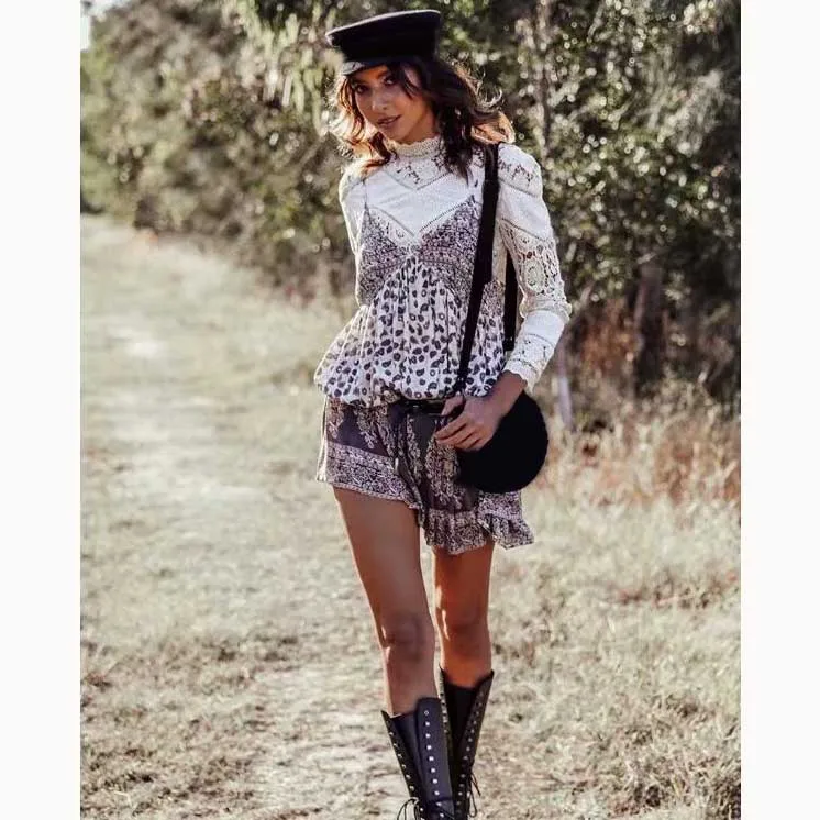 Mooie Zomer Vrouwen Mini Jurk Retro Spaghettibandjes Luipaard Bloemenprint Jurk V-hals Sexy Dames Boho Strand Jurk Mooie Zomer Vrouwen Mini Jurk Retro Spaghettibandjes Luipaard Bloemenprint Jurk V-hals Sexy Dames Boho Strand Jurk