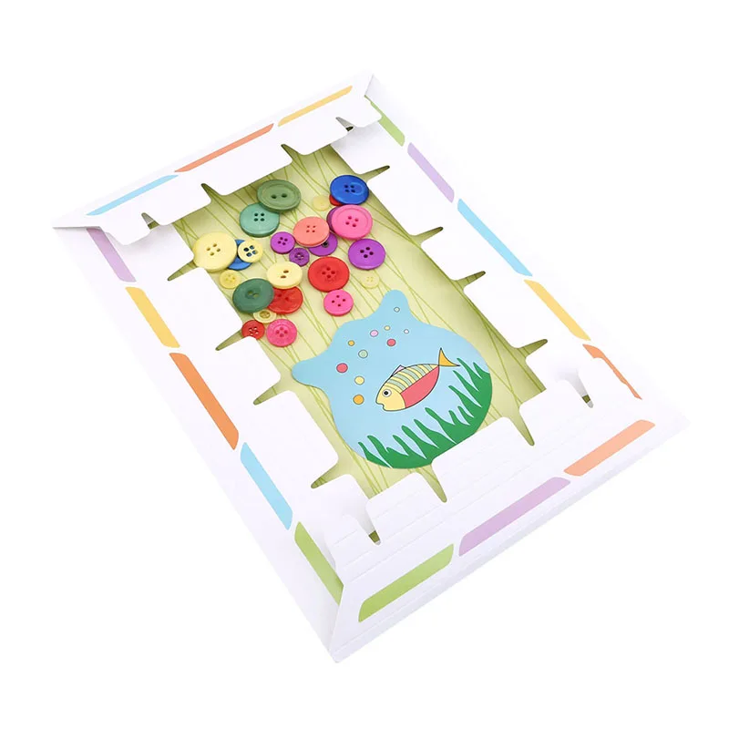 Дети ребенок DIY пуговицы ручной работы цветок кнопка букет детский сад руководство класс кнопка цветок ремесла игрушки