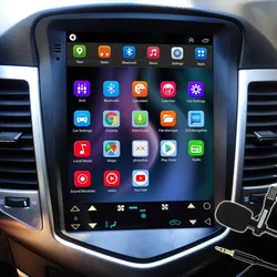 Autoradio Android 10, Navigation GPS, vidéo, lecteur multimédia, 2 din, pour voiture Chevrolet Cruze J300 (2008 – 2012), style Tesla 