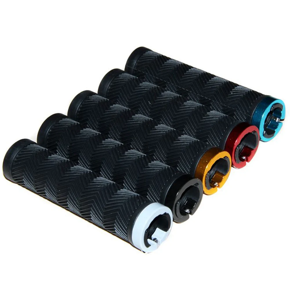 1pair Bicycle Handlebar Grips MTB Road Bike Handle Bar End Anti-Slip Rubber Mountain Bike Soft Lock On Handlebar Cover BC0212 (8)