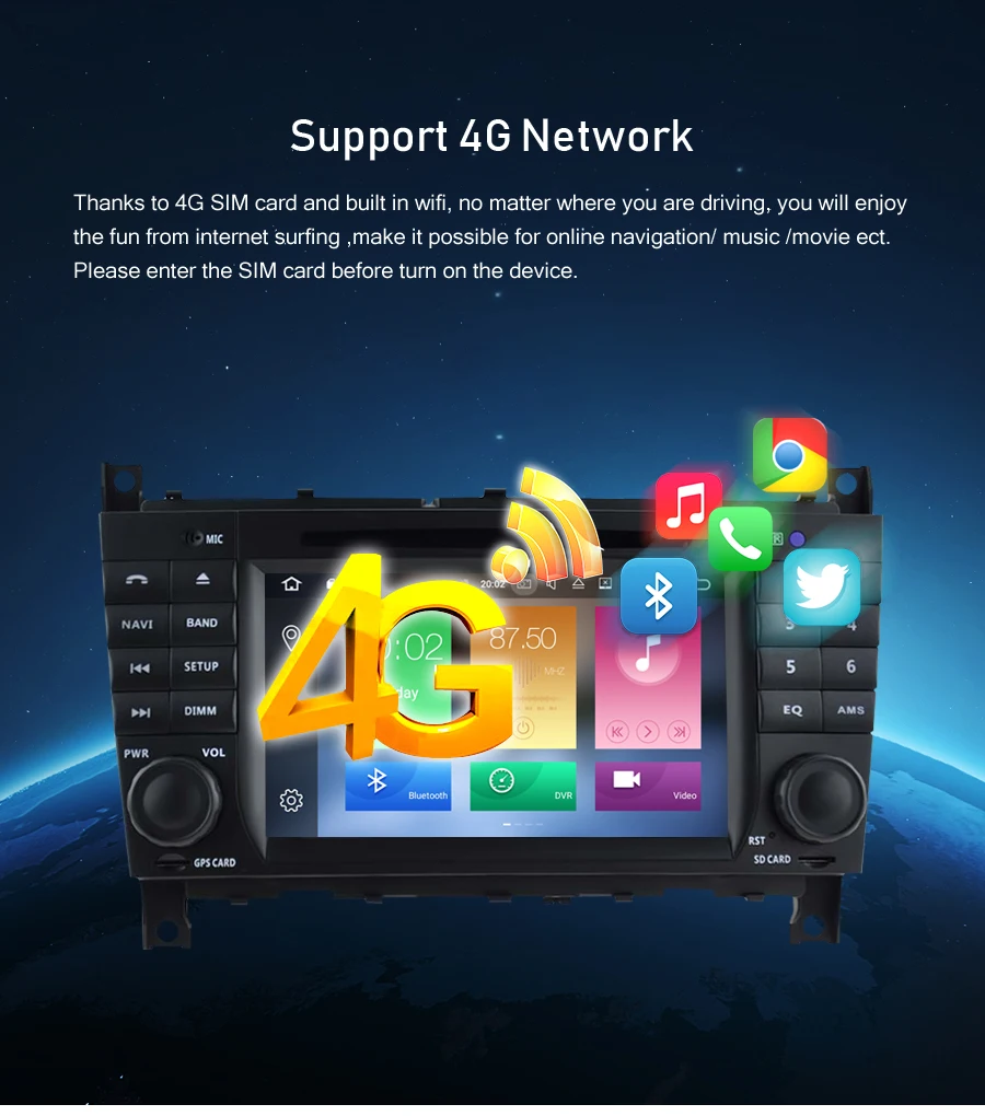 Cheap Android 9.0 Car GPS Navigation Radio Stereo For Mercedes Benz/Sprinter/W203/a180 2008-2012 Auto Audio WIFI DVD Video Multimedia 3