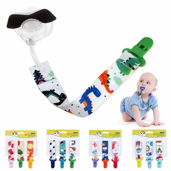 

3Pcs/Set Baby Pacifier Clip Pacifier Chain Dummy Clip Nipple Holder Cartoon Print Child Kids Pacifier Clips Soother Holder
