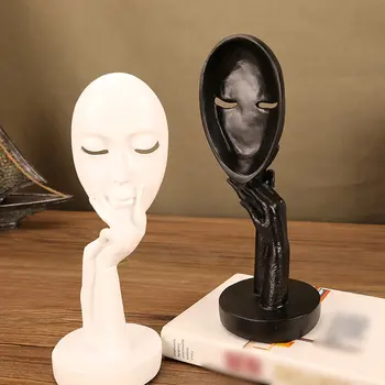 

Nordic Abstract Thinker Statue Forgetive Resin Statues People Sculptures Mini Figurines Cabinet Office Home Decoration Crafts