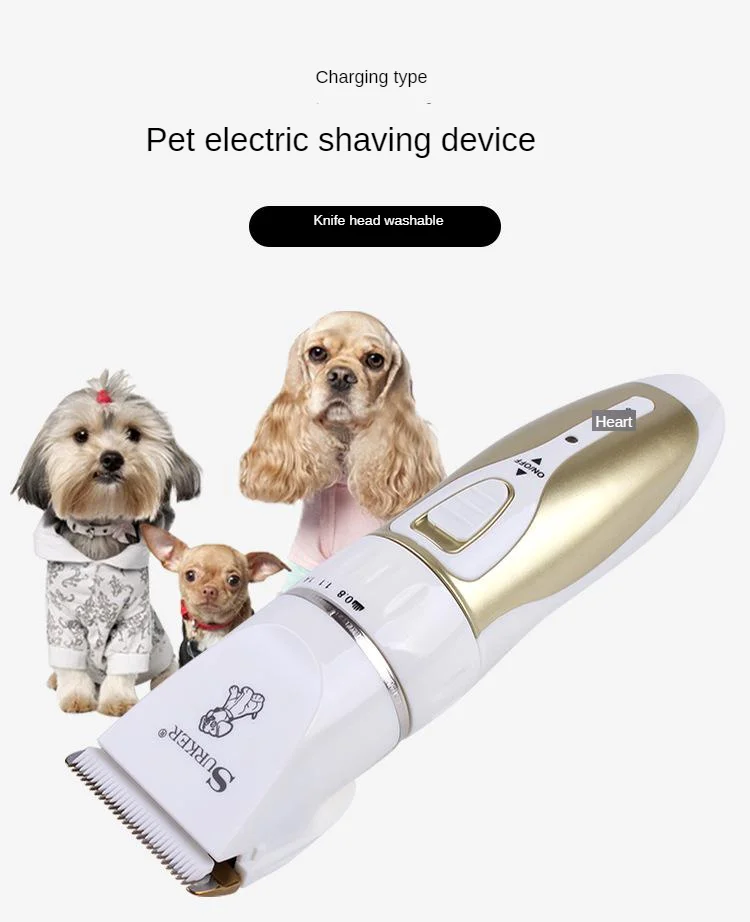 Rechargeable Pet Electric Shaver Ceramic Cutter Head Strong Power Electric Pet Hair Cutter