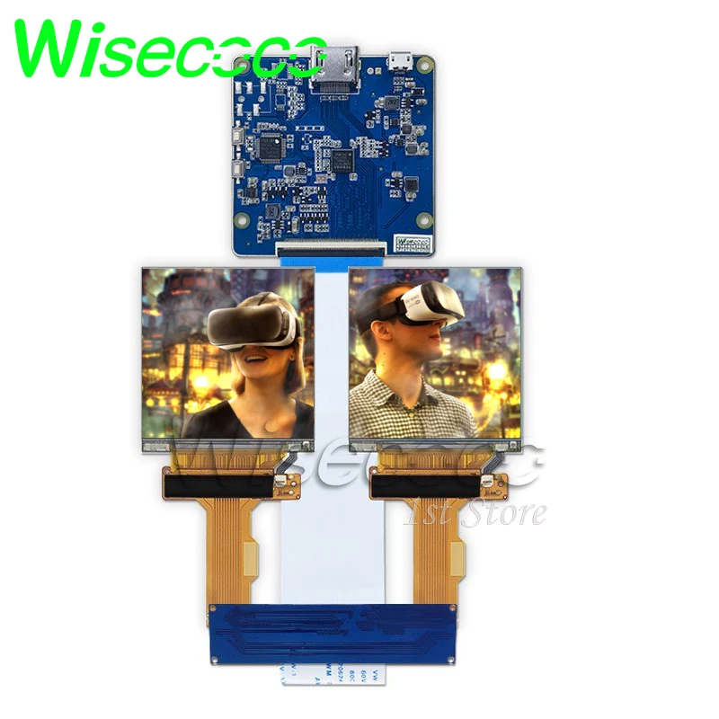 Wisecoco 2.9 Polegada vr Display Lcd 1440×1440 ar Senhor Hmd Tela Dupla Ls029b3sx04 Mipi Placa de Controlador 40 Pinos