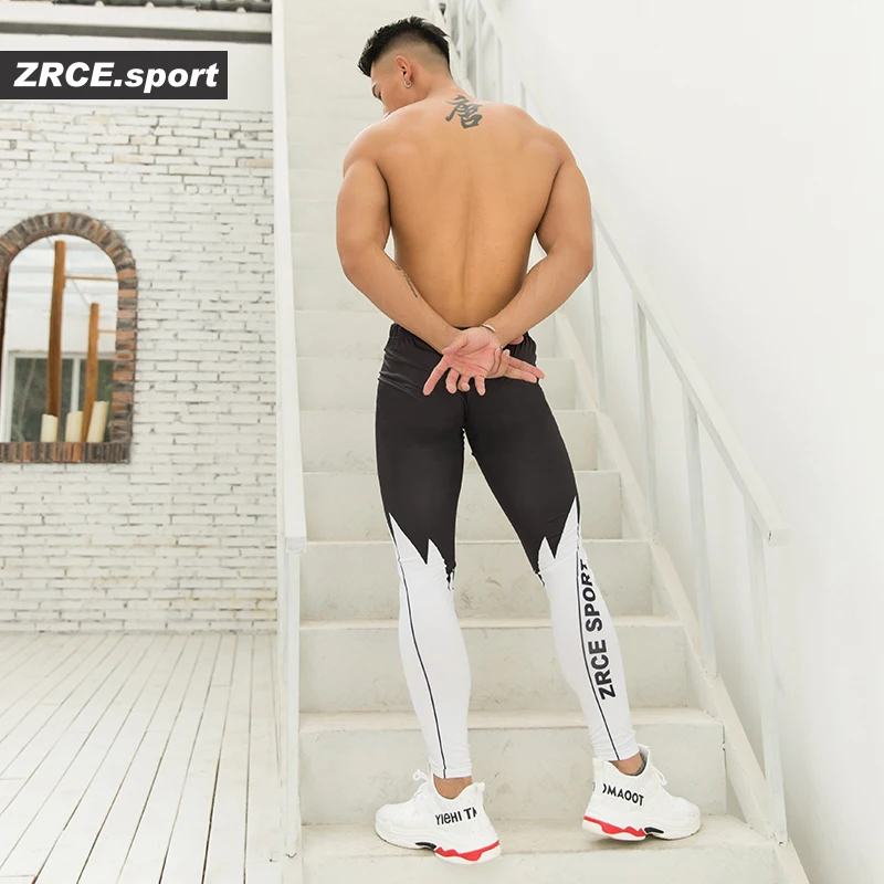 ZRCE мужские компрессионные плотные леггинсы легкие быстросохнущие эластичные