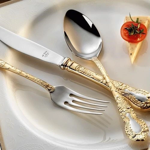 Gold Cutlery Set 89 Pieces Set, Tableware Gold Cutlery Set, Gold Flatware  Set 89 Pieces, Gold Knife and Spoon Set 