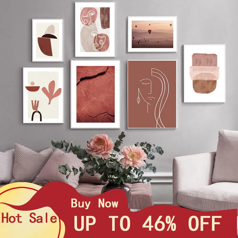 

Abstract Painting Line Drawing Print Landscape Canvas Poster Geometry Wall Prints Modern Wall Pictures For Living Room Decor