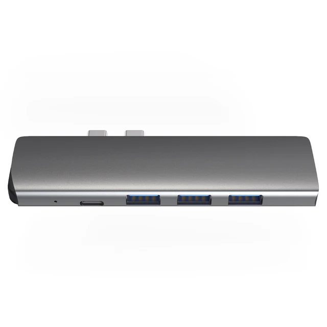 USB 3.1 Type-C Hub To HDMI Adapter 4K Thunderbolt 3 USB C Hub with Hub 3.0 TF SD Reader Slot PD for MacBook Pro/Air 2018 - 2020 Dark Gray