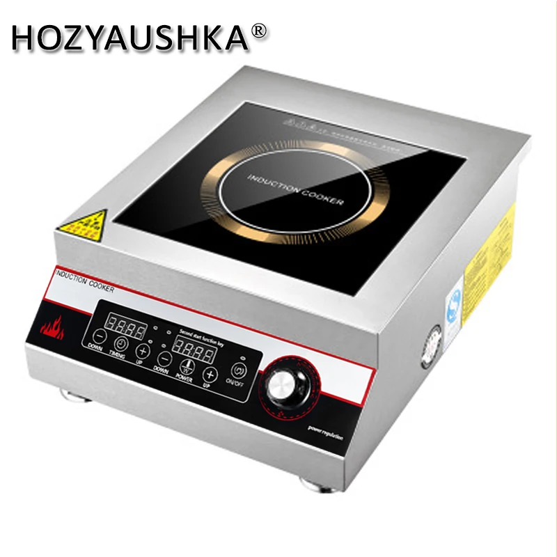 Induction Cooker 5000w Commercial Plane High-Power Hotel Canteen Electric Frying Stove Cauldron Induction