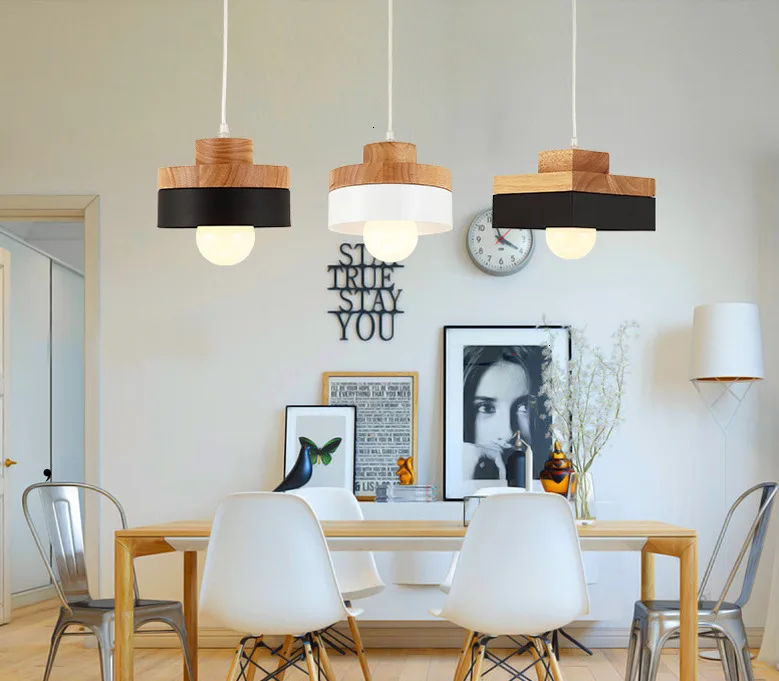 27 Wholesale E Modern Nordic Lamp Wooden Indoor Decorative Pendant Light Hanging Lamp hanging lamp