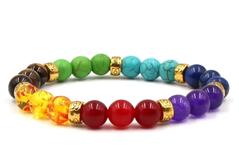 8 Millimetri Fc2 Mulitcolor Arcobaleno Elastico Lava Pietra Naturale Perle Di Agata Onice Braccialetto Di Buddha Turchese Lapis Lazuli Naturali Dei Mo