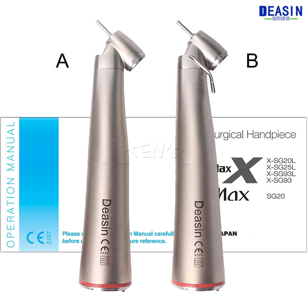 Dental 1:4,2 Zunehmende Handstück 45 Grad Kopf Chirurgische Roten Ring Handstück Led Contra Winkel Air Turbine