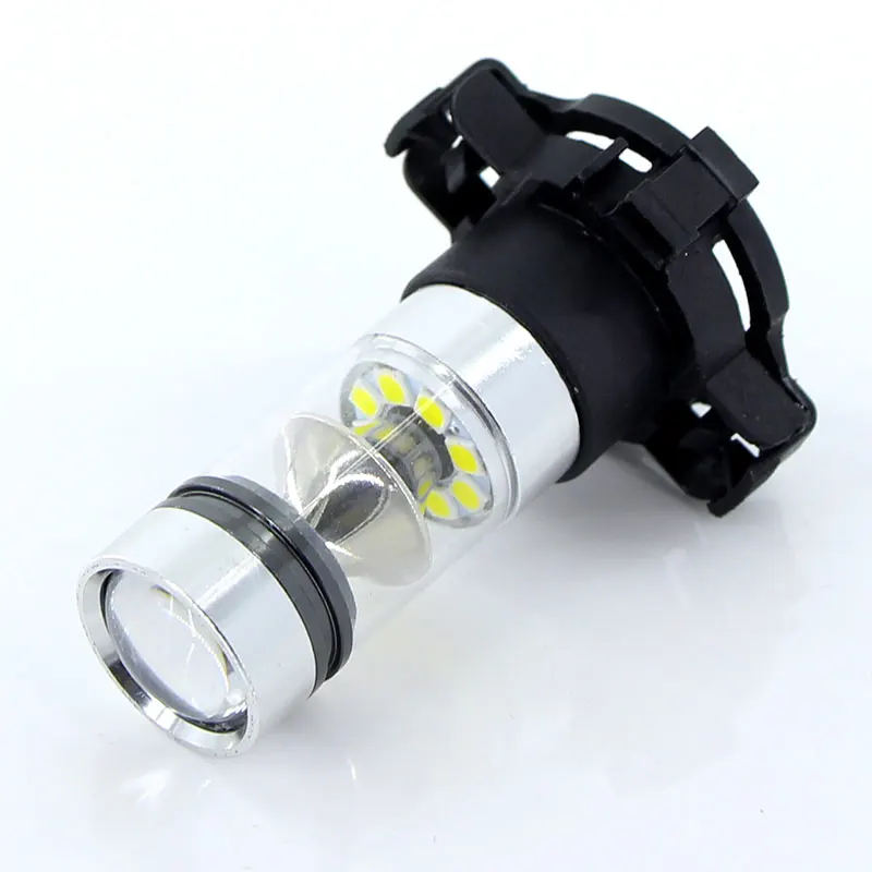 2 шт. Янтарный цвет: желтый белый 20SMD 100w PY24W 5200s светодиодный лампы ж/отражатель