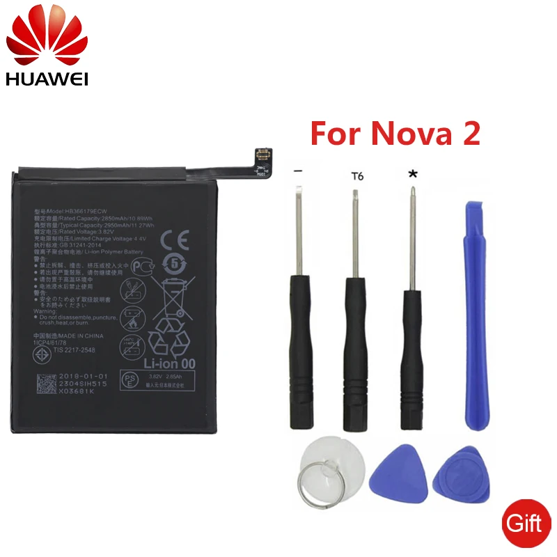 Аккумулятор для телефона HuaWei HB366179ECW Huawei Nova 2 CAZ AL10 сменные батареи 2950