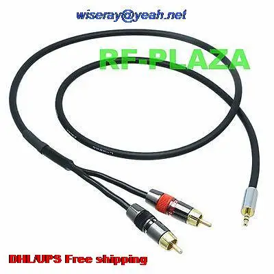 

DHL/EMS 20 pcs 3.5mm plug stereo to 2-RCA male mono Pro Lead Audio Y Cable Canare L-4E6S 3~12M with one year warranty-A2
