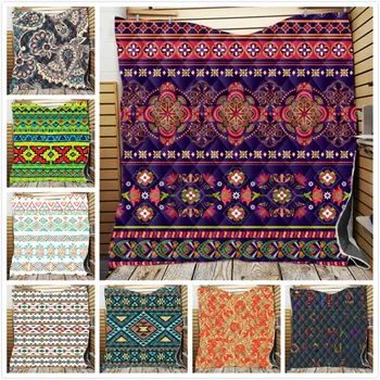 

Custom DIY Geometry Print Blanket Throw Home Dust Cover Sofa Blanket Wall Tapestry Protective Slipcover Blankets