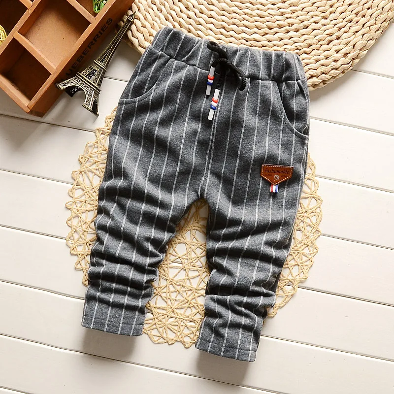 IENENS-pantalons droits Slim mode 0-2 ans | Pantalons décontracté és pour garçons, bébés enfants, bas à rayures en coton
