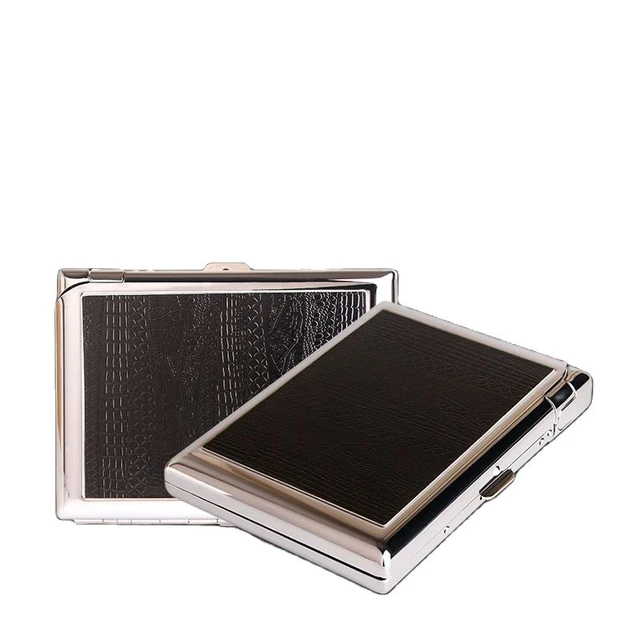 Metal Cigarette Lighter 20 Cigarette Case  20 Cigarette Portable Storage  Container - Cigarette Accessories - Aliexpress