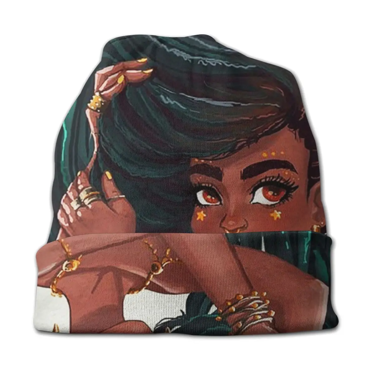 Queen In Melanin Poppin, унисекс, для взрослых, Повседневная шапка, зимняя, теплая, вязанная, лыжная, с рукавом, Skully, шапочки, шапка