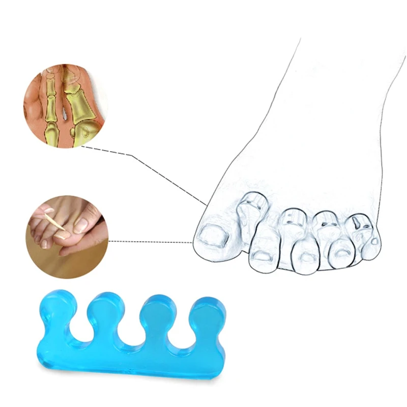 1Pair Silicone Gel Hammer Toe Separator Correction Straightener Orthopedic Metatarsal Rings Feet Care Shoes Cushion foot Pads