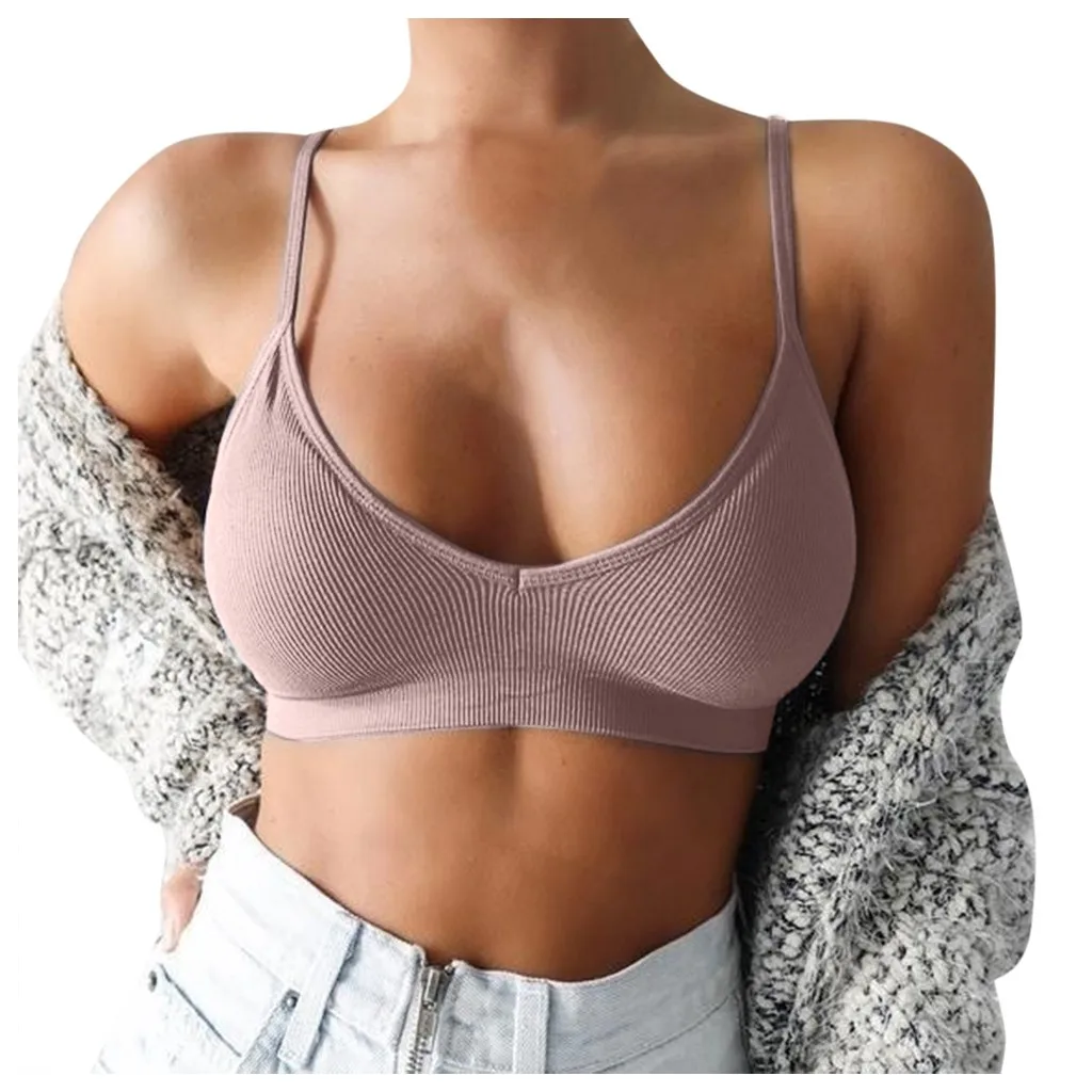 Pink Sexy Ladies Crop Top Casual Tank Top Sleeveless Sports Tight Fitting Tops Knitting Tops Women Cropped Clothes haut femme - Цвет: Pink