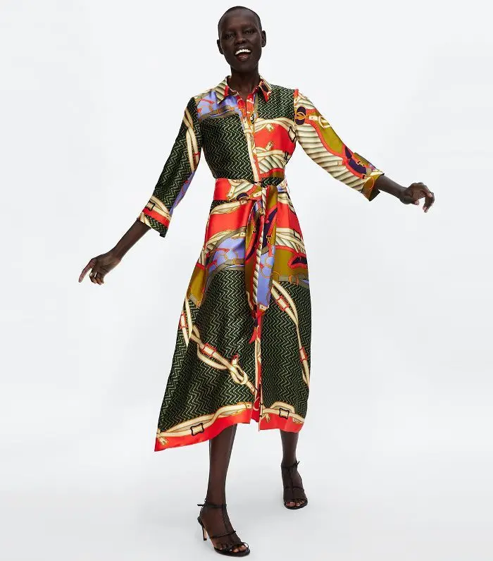 Платье рубашка Женская африканская одежда рубашки платья Bazin Riche африканские платья Camisa приталенная рубашка африканская одежда светская рубашка