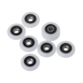 

8 Pcs Shower Door Runner Rollers Wheels Pulleys Replacement Parts 23mm Diameter H7EE