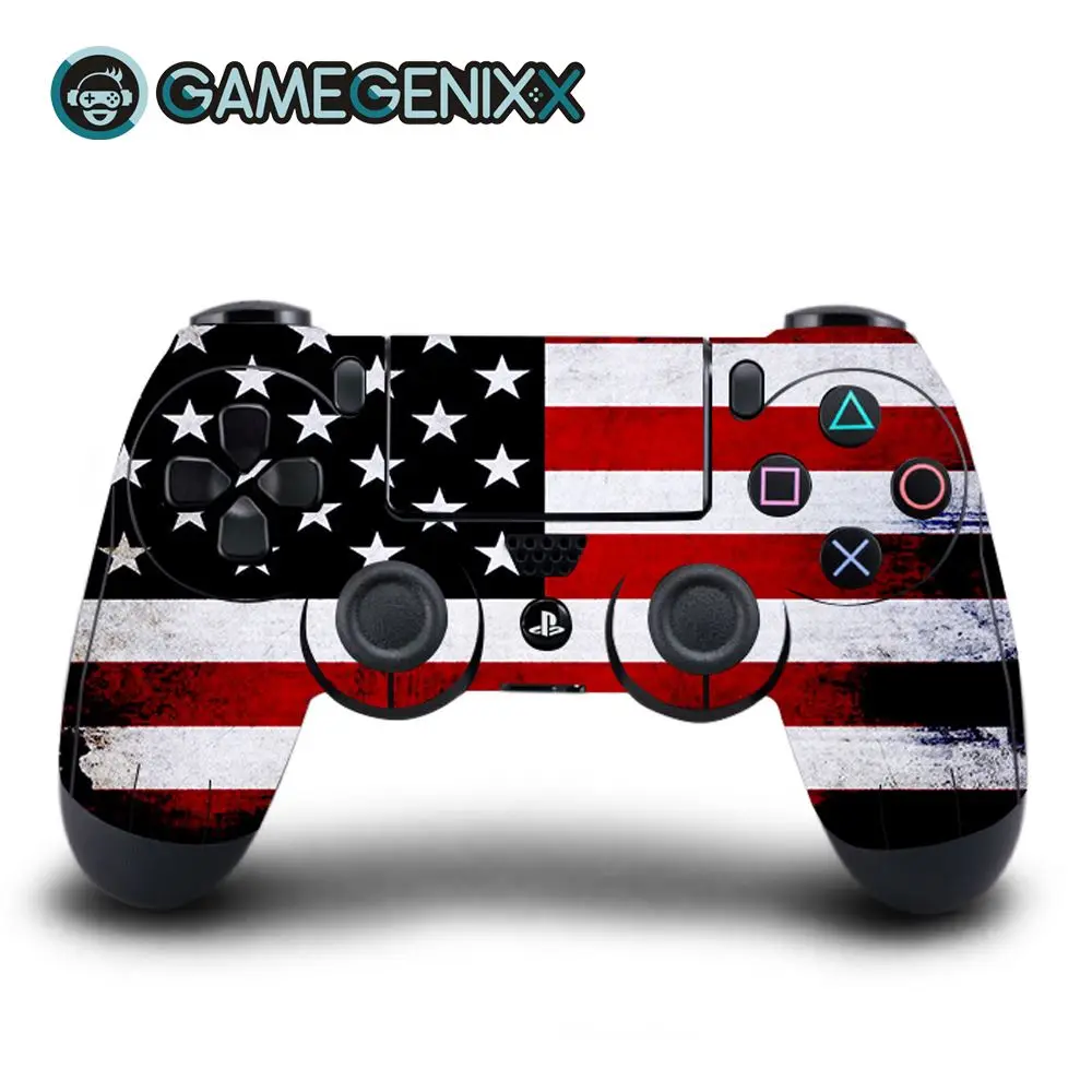 

GAMEGENIXX Skin Sticker Vinyl Wrap Cover for Playstation PS4 Controller Daulshock 4 - American Flag
